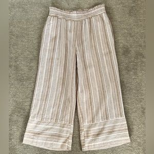 Land ‘n Sea Linen Blend Striped Cropped Pants